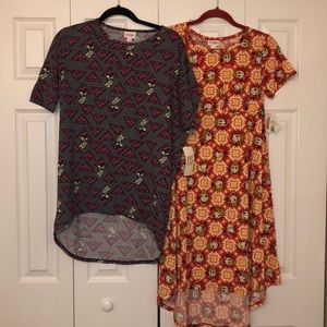 NWT LuLaRoe Disney Dress & Free T-shirt Sz XXS